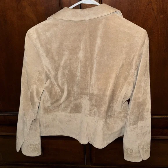 Liz Claiborne Tan Suede Blazer - Picture 5 of 6